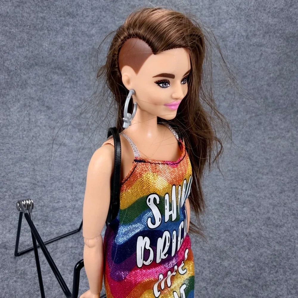 2018 Barbie Fashionistas Doll Rainbow Dress Shine Bright Like the Stars Backpack